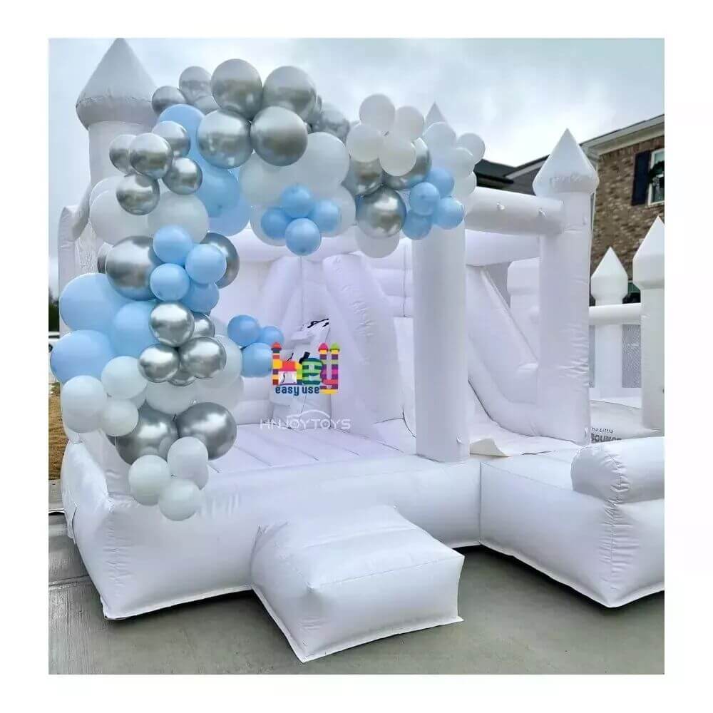 plain white bounce house