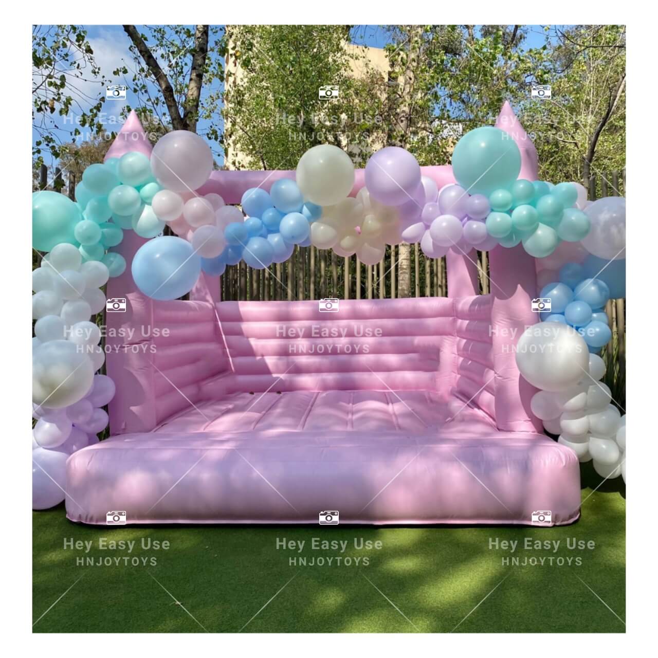 hot pink wedding bouncy castle inflatable bounce house