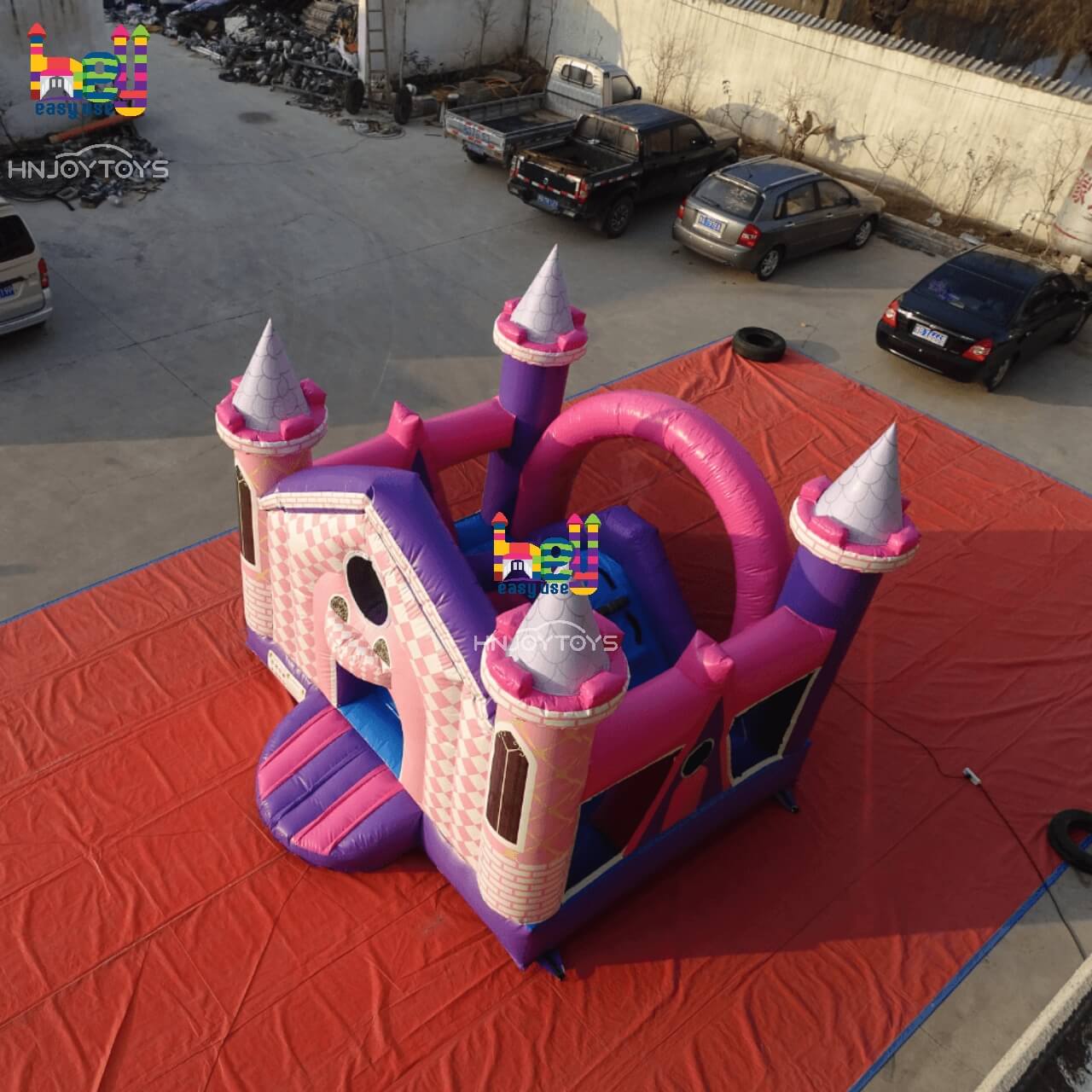 Mobile Inflatable Bounce House Castle Slide Combo For Kids