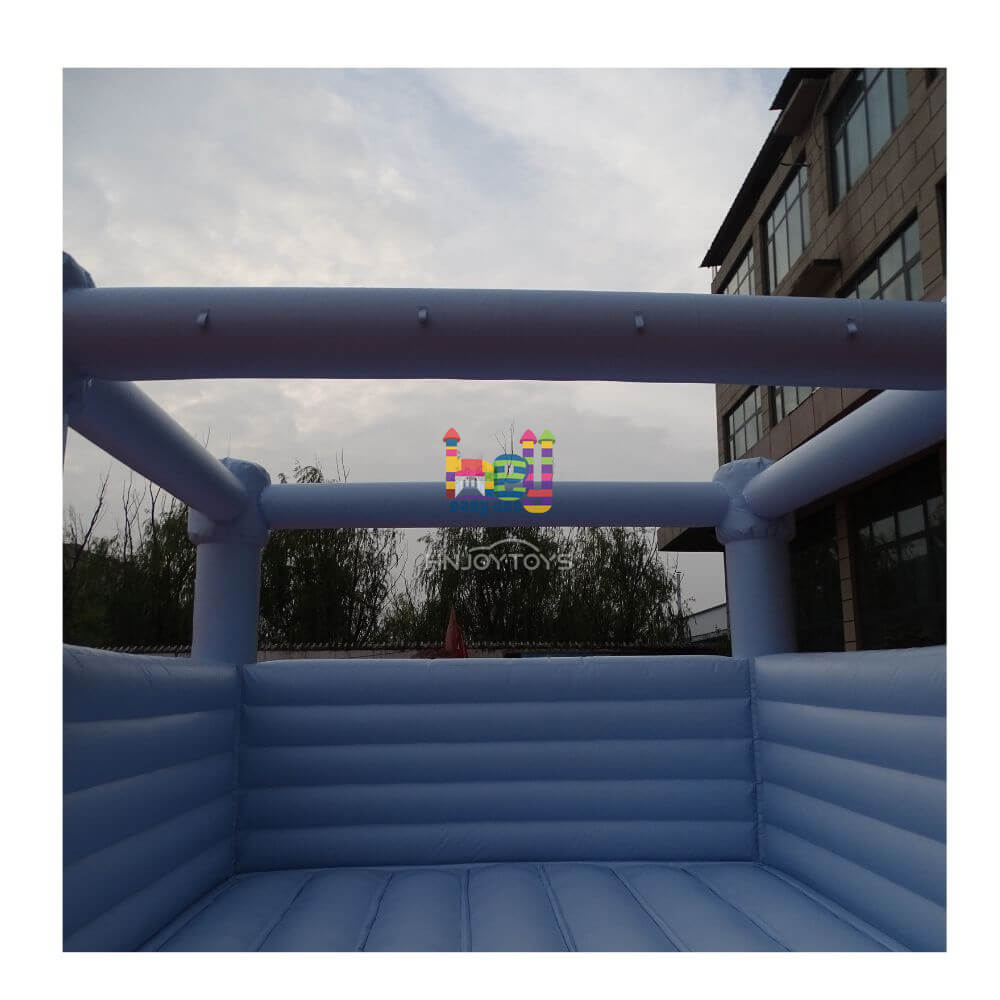 modern white bounce house with roof on sale