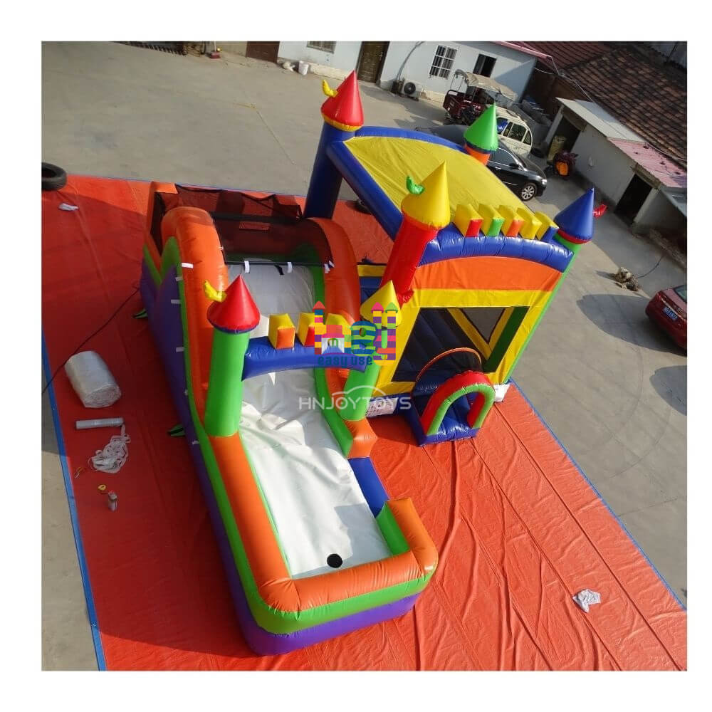 new design inflatable waterslide pool combo