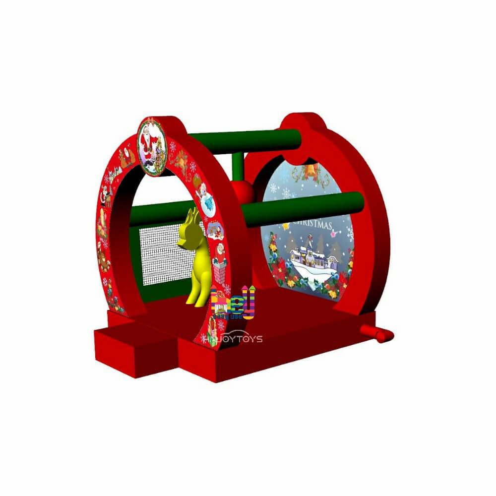 outdoor playing game rainbow bounce and slide combo