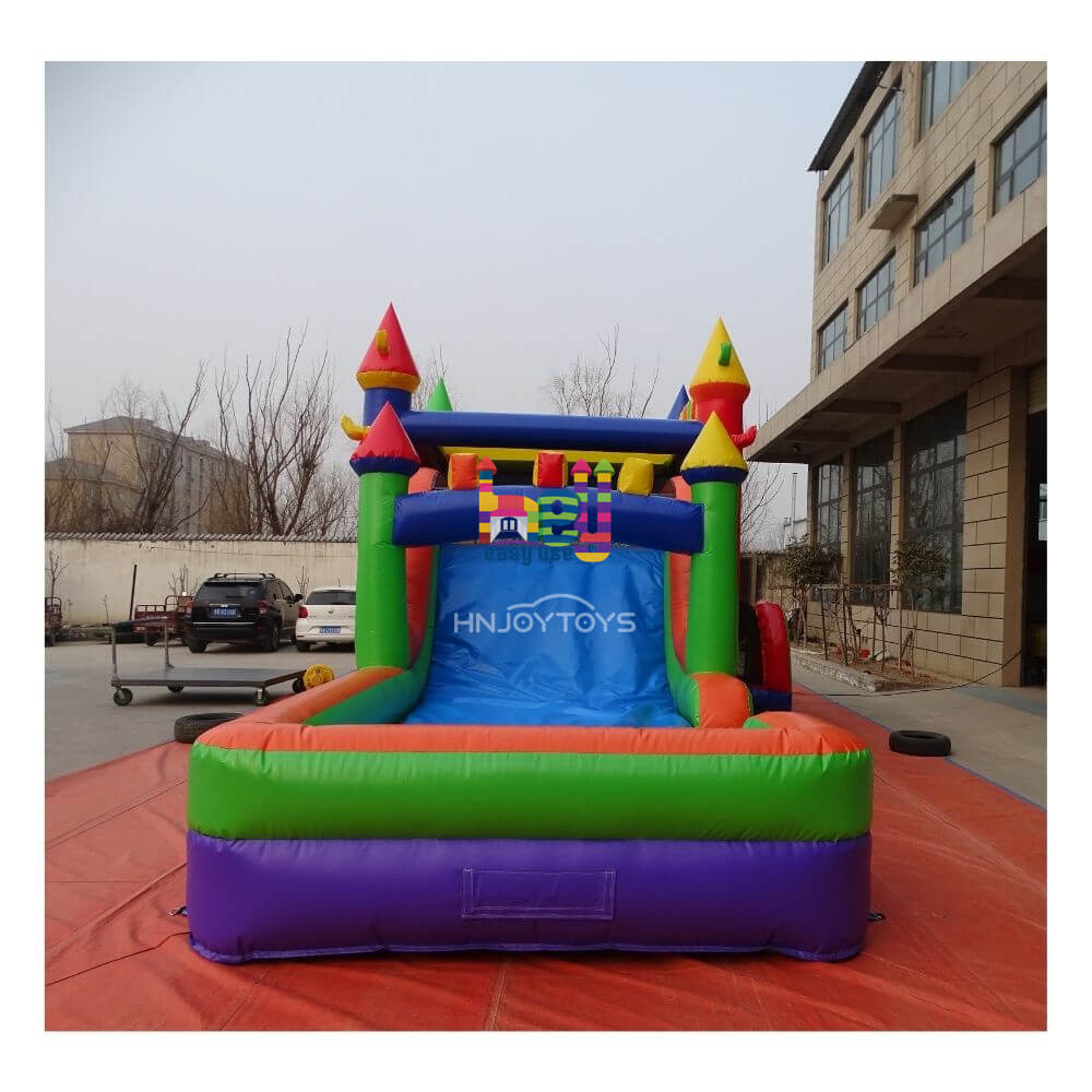 commercila grade inflatable PVC tropical bounce house slide combo