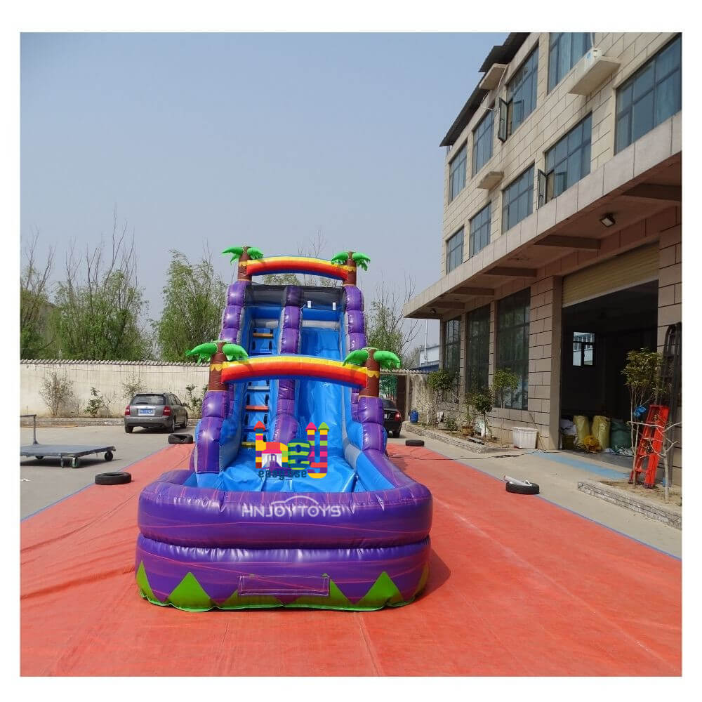 high quality PVC slide with swimming pool.inflatable water park