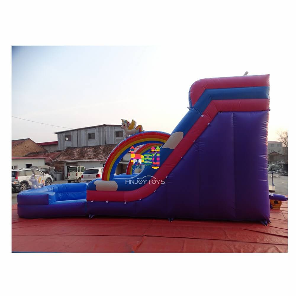 high quality PVC inflatable bouncer with water slide