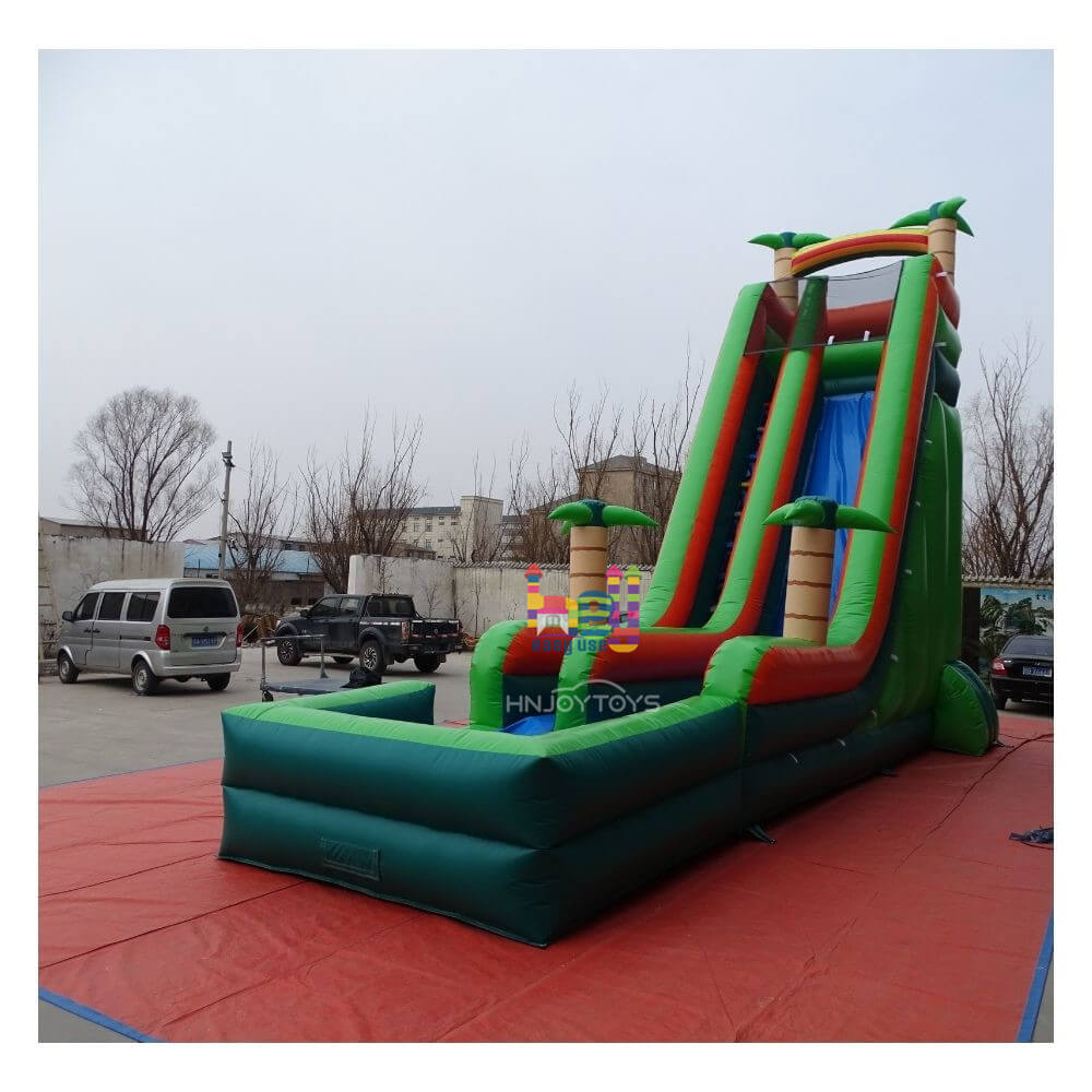 party rental inflatable castle with pool and slide