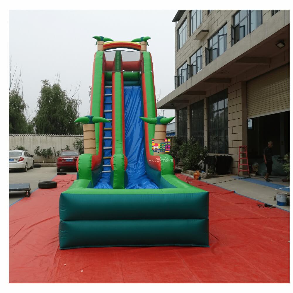 party rental inflatable castle with pool and slide