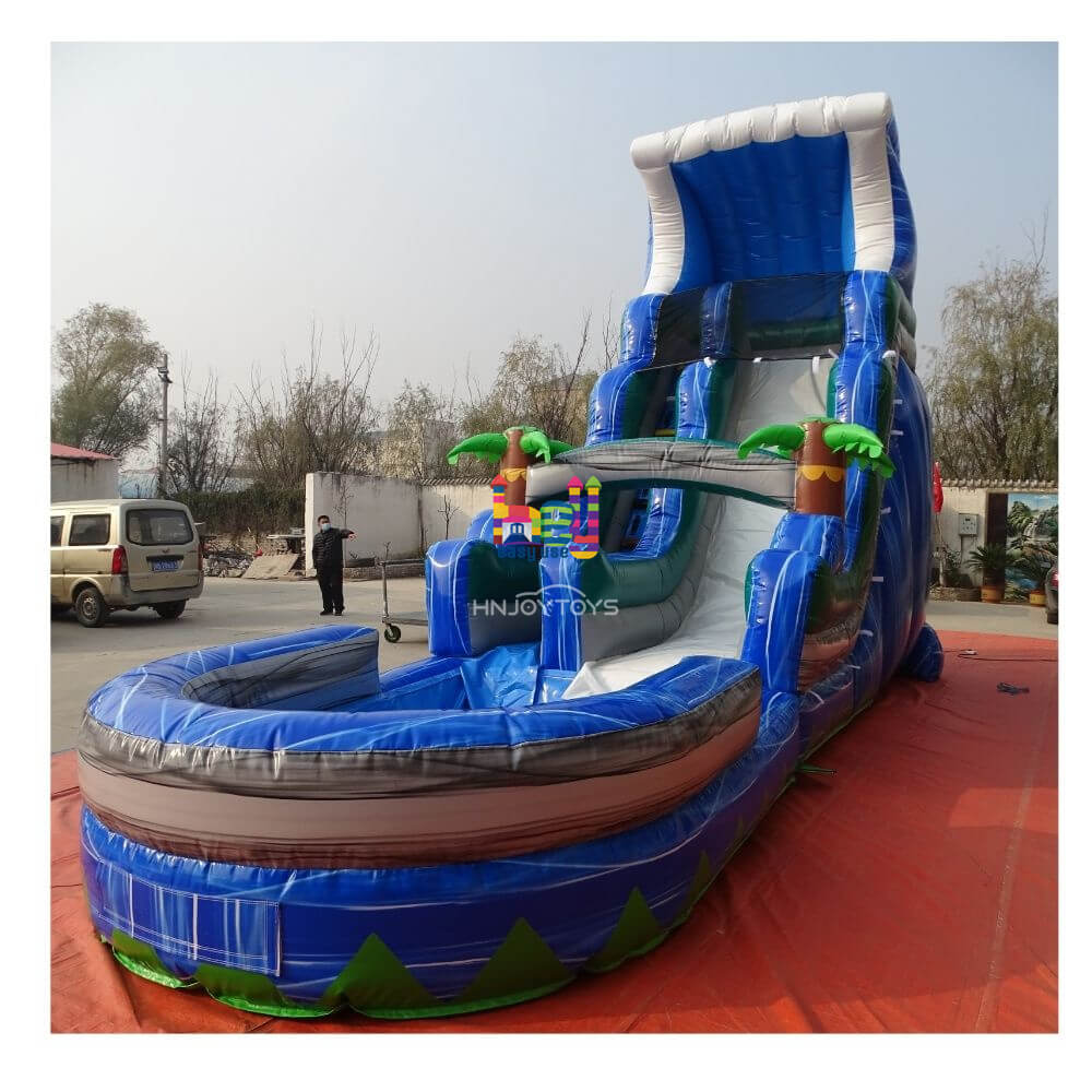 Commercial PVC Marble Inflatable Water Slide Inflatable Bounce House For Party Rental