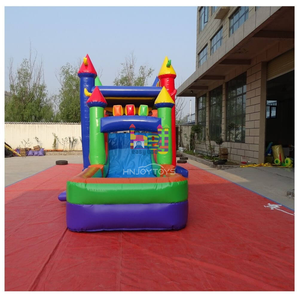 popular rainbow inflatable slide combo