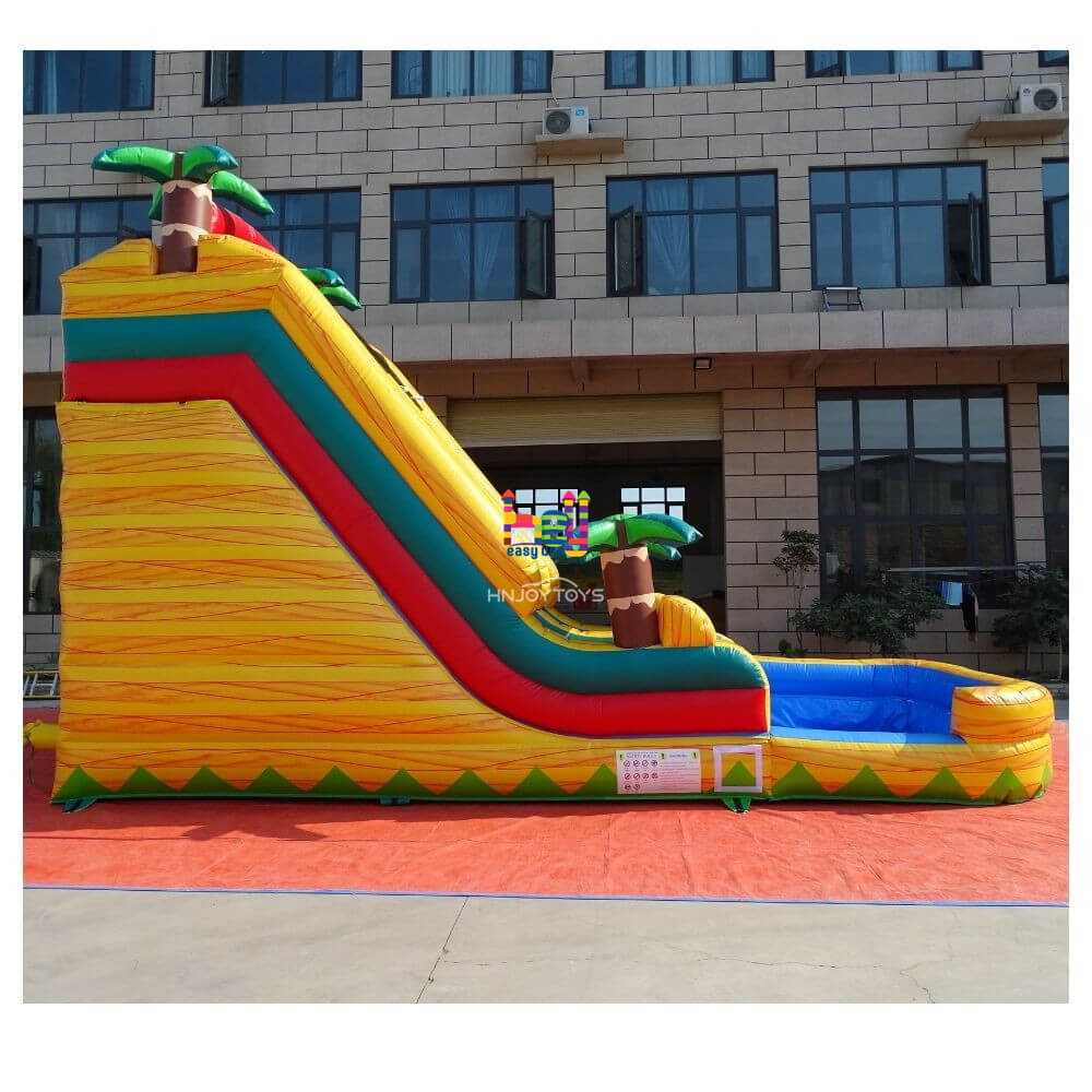 PVC marble yellow inflatable water slide