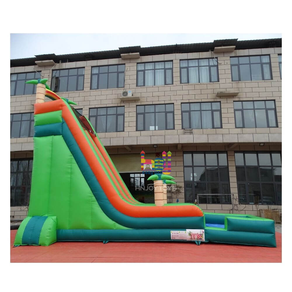 party rental inflatable castle with pool and slide