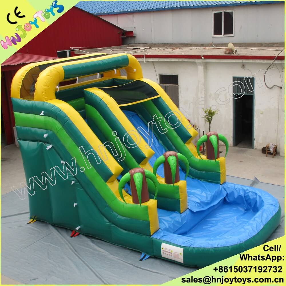 high quality PVC inflatable jungle water slide