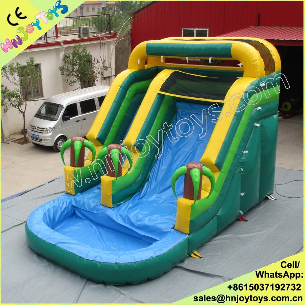 high quality PVC inflatable jungle water slide