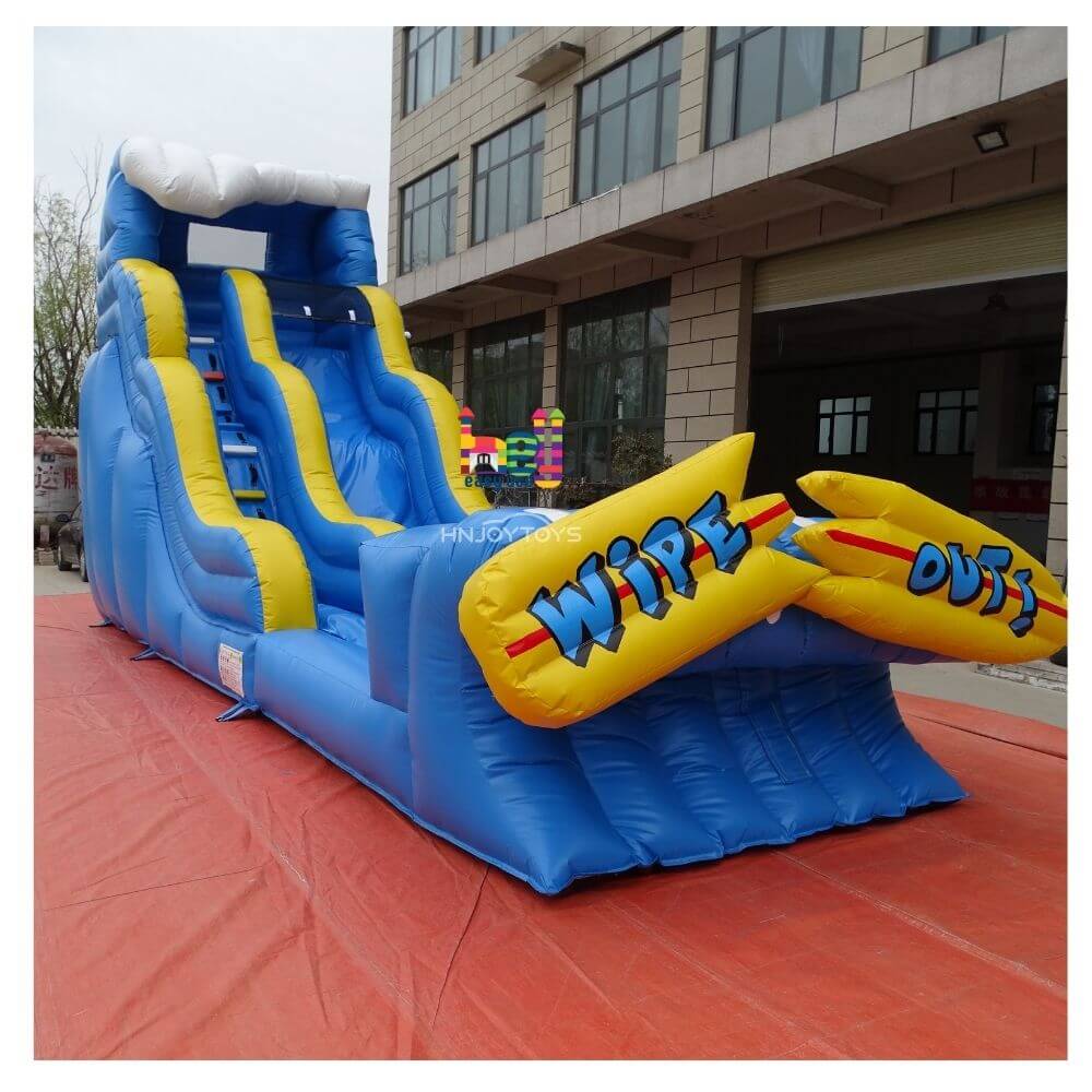 colorful slip and slide water slide