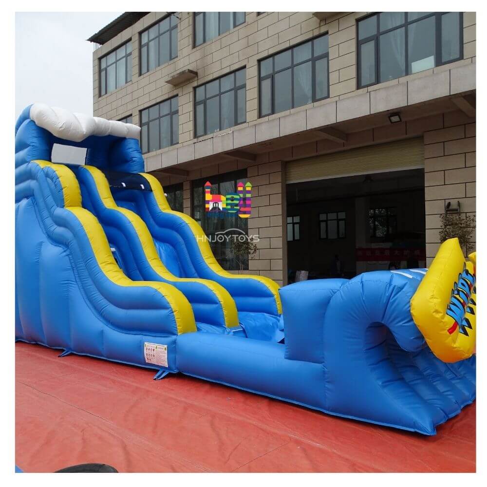 colorful slip and slide water slide