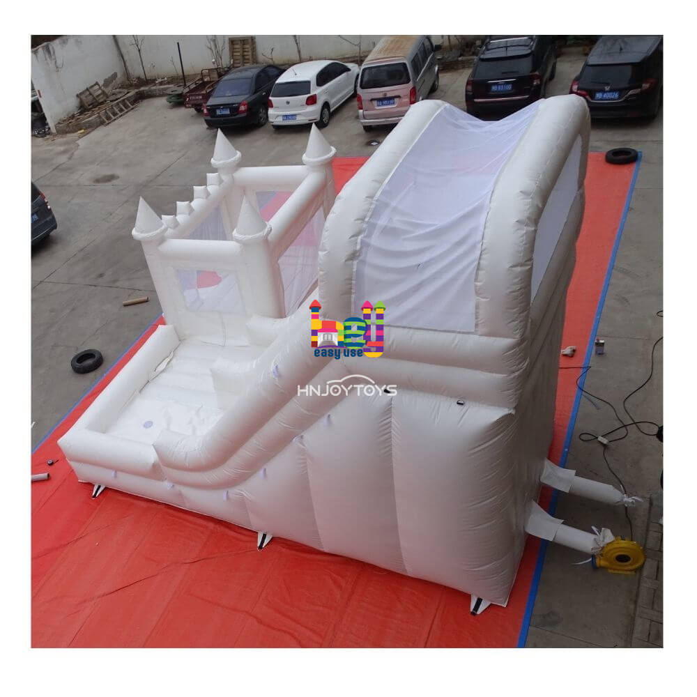 customized inflatable bounce house and double slide combo unit