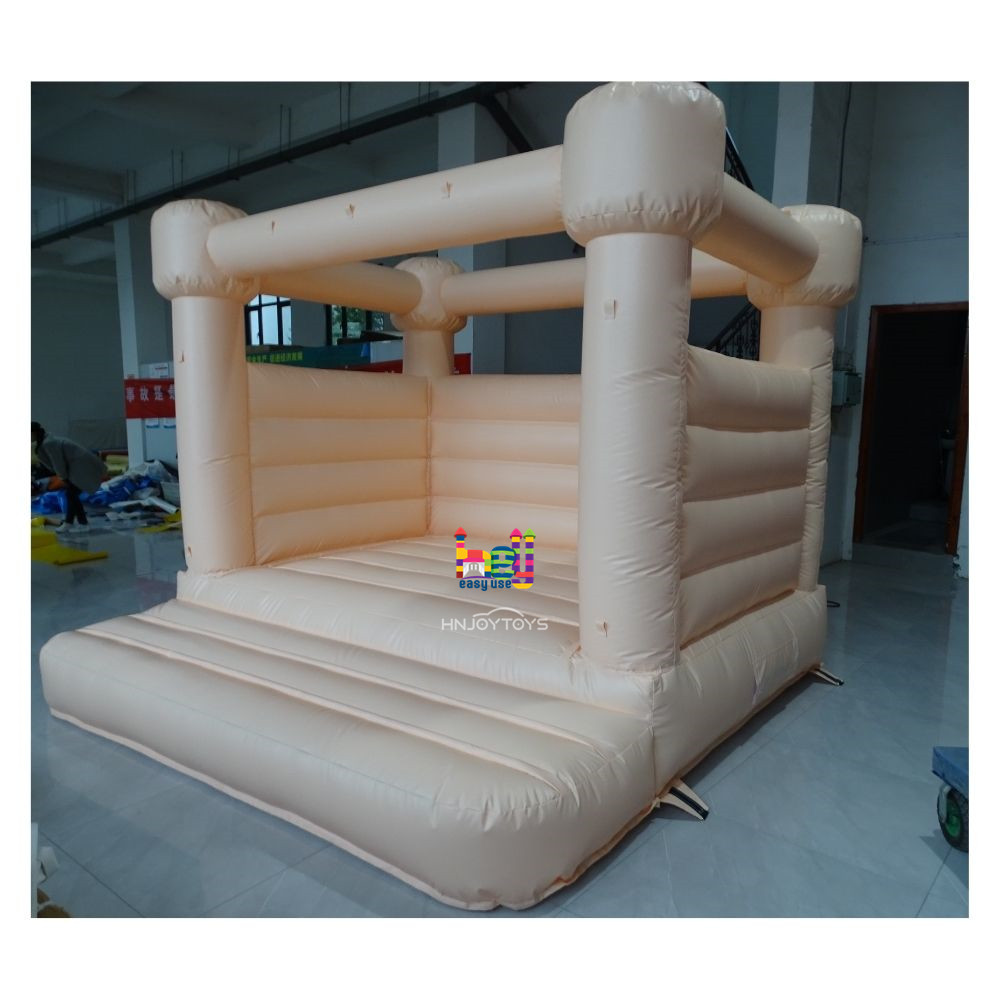 fantasy castle inflatable bounce house pastel