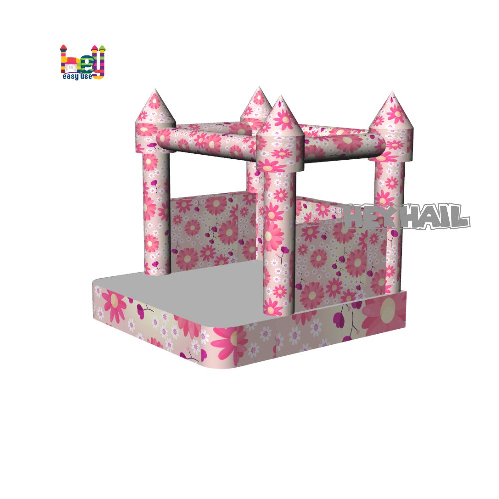 commercial grade inflatable floral castle