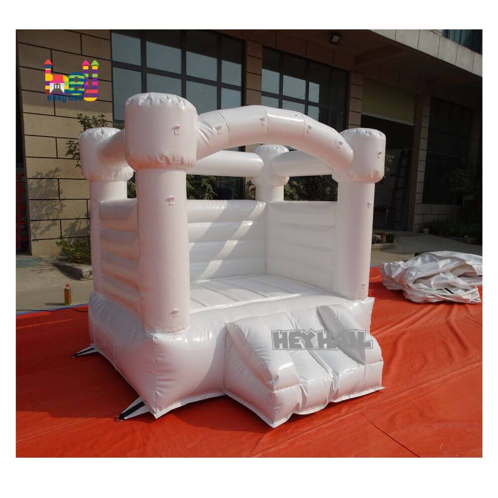 white pastel color inflatable castle for kids