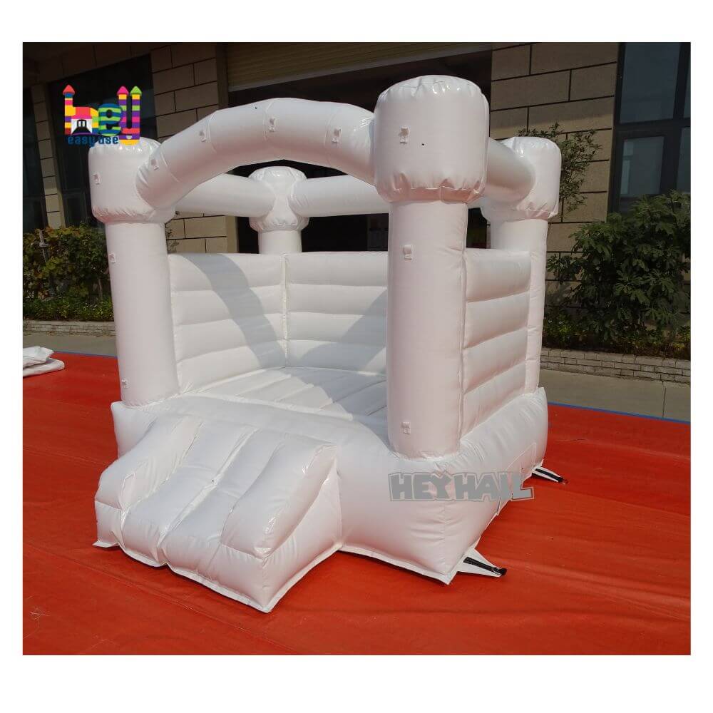 white pastel color inflatable castle for kids