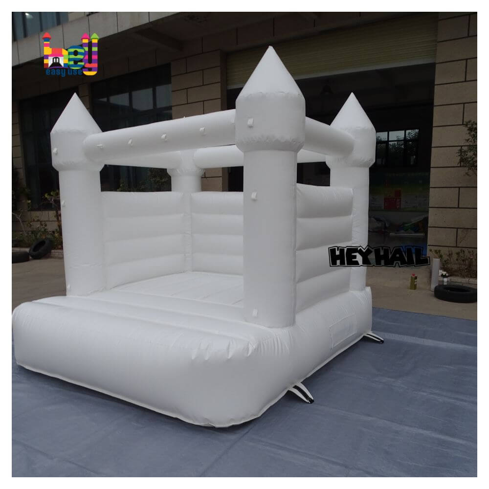 Inflatable bounce house white