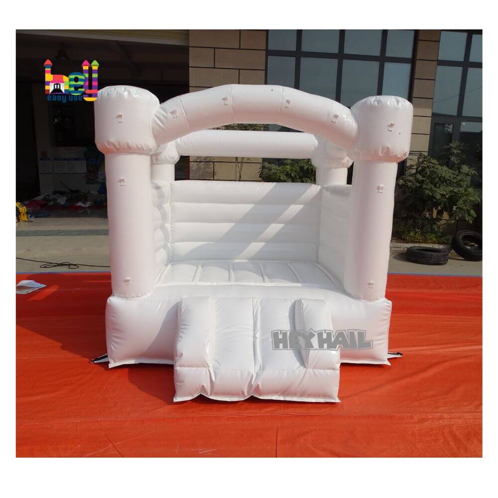 white pastel color inflatable castle for kids