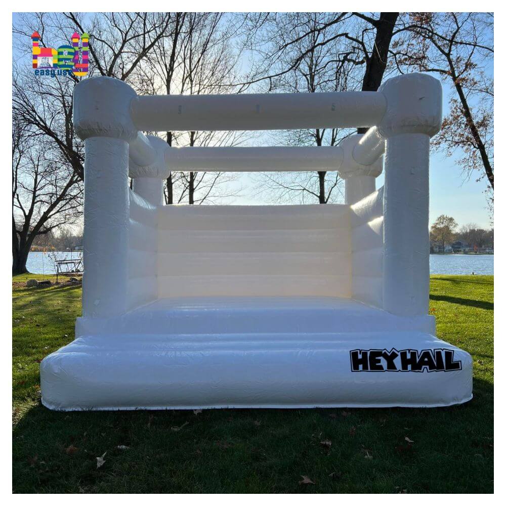 commercial white moon bounce sale with blower