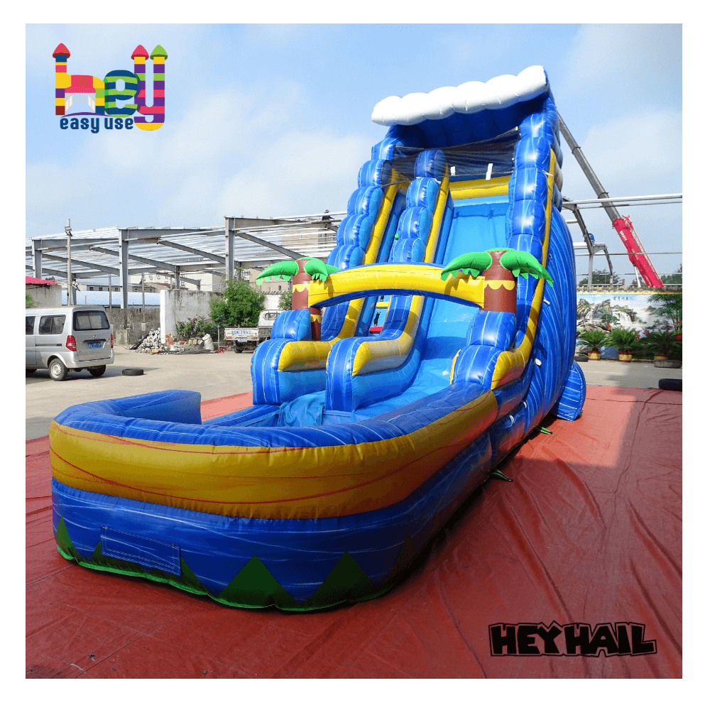 Commercial PVC Marble Inflatable Water Slide Inflatable Bounce House For Party Rental