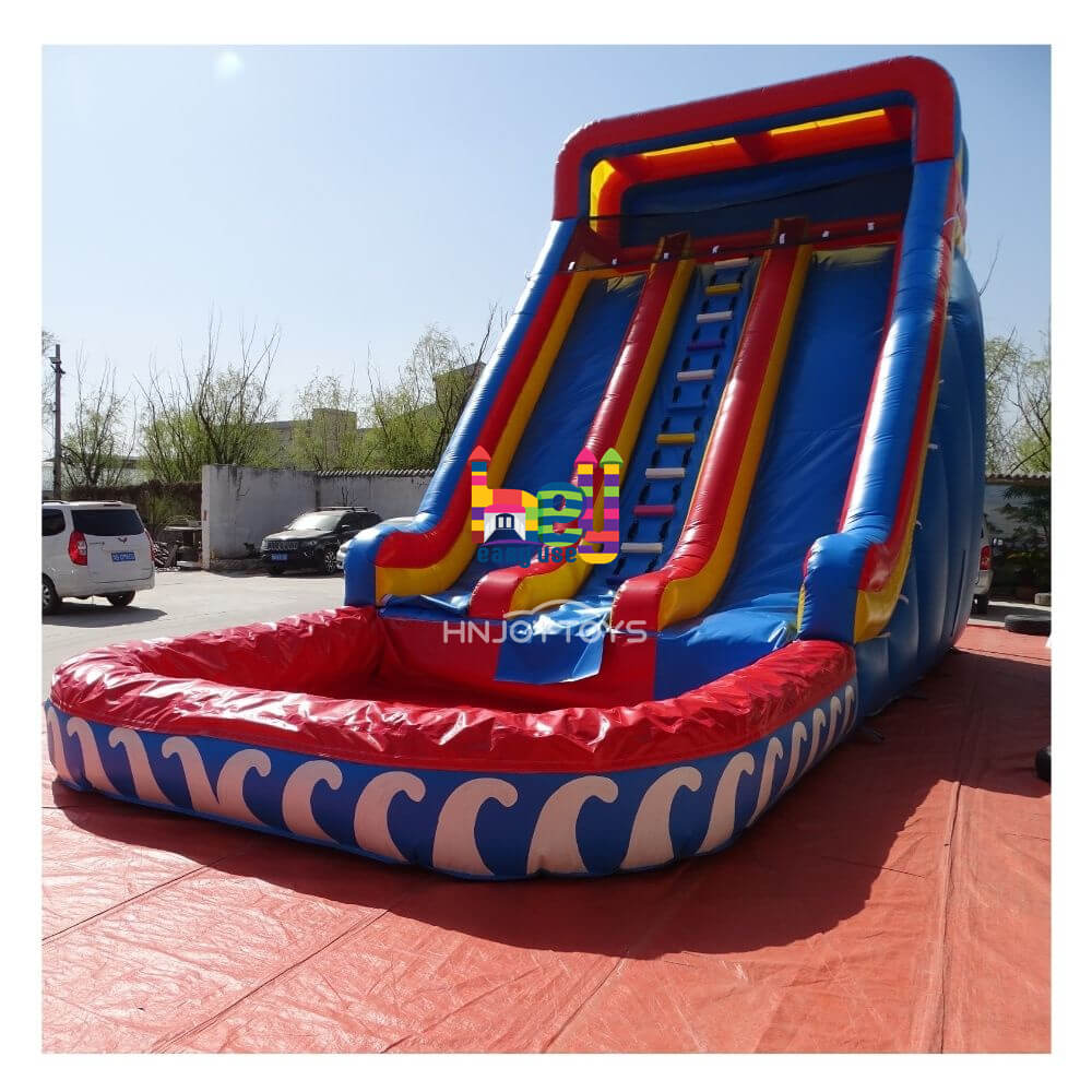 Theme Inflatable Water Slide With Pool