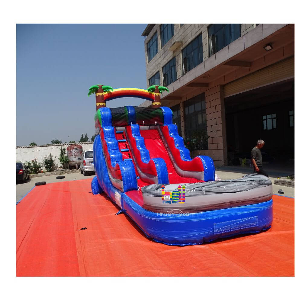 outdoor 14ft backyard inflatable water slides