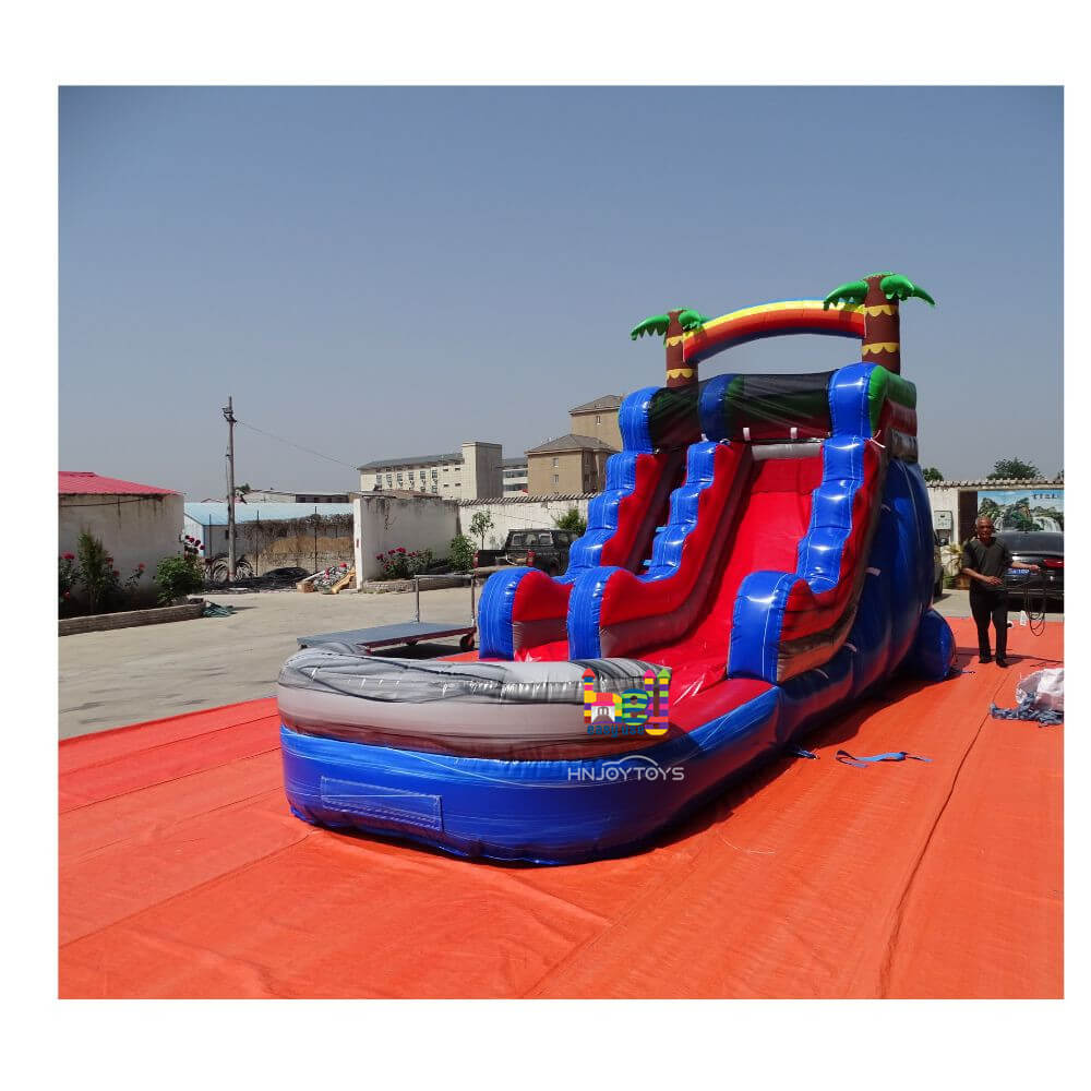 outdoor 14ft backyard inflatable water slides