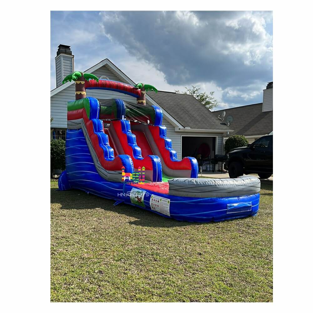 outdoor pool water slide