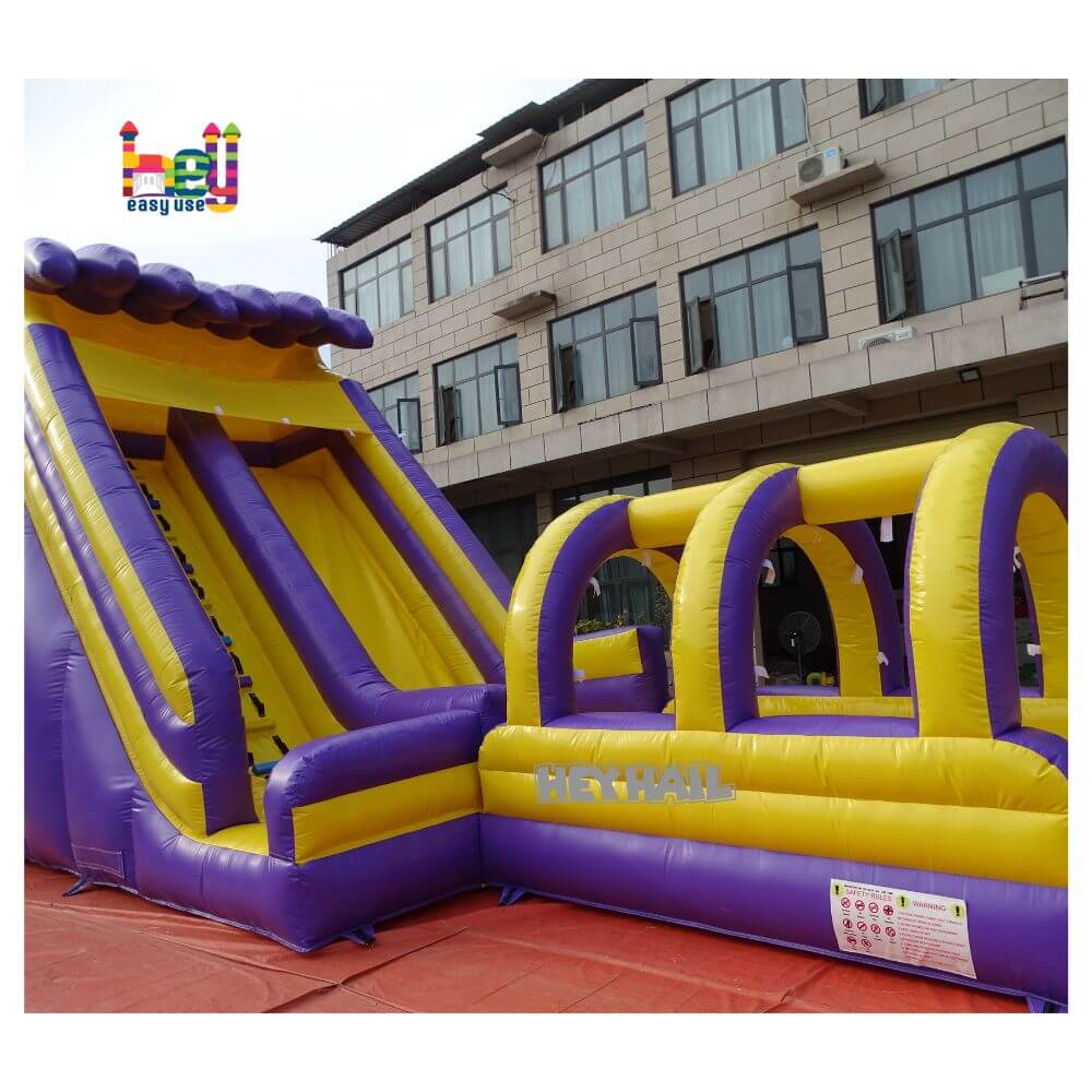  Outdoor Children Playground Equipment Inflatable Water Park Slide with Pool