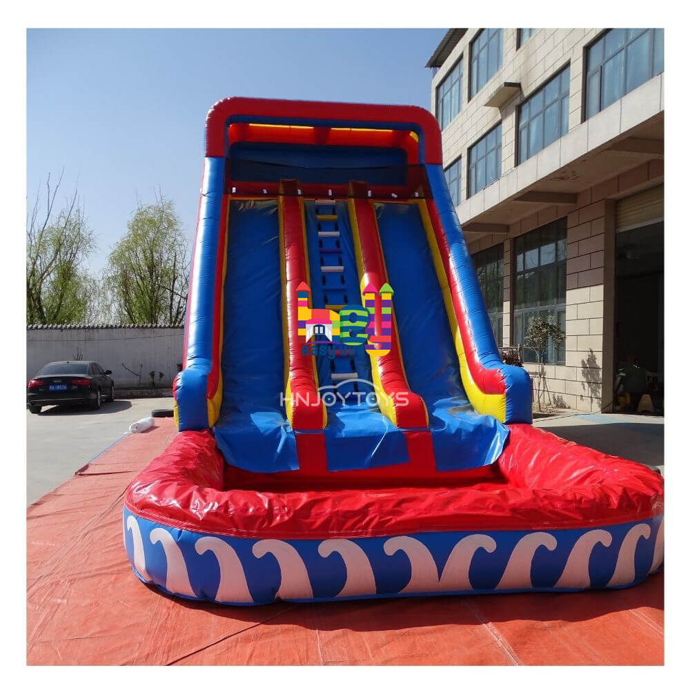 Theme Inflatable Water Slide With Pool