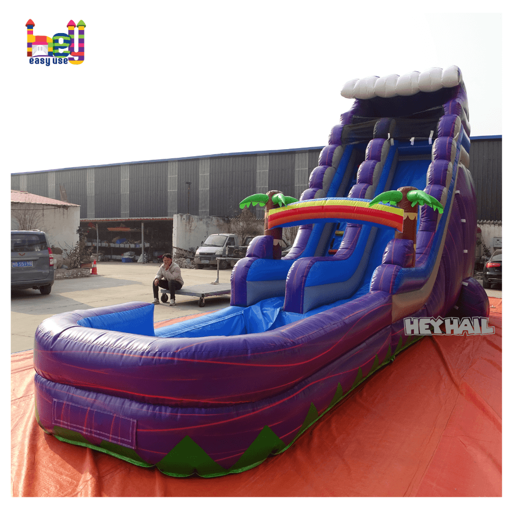 Outdoor Inflatable Water Slide With Pool For Promotion