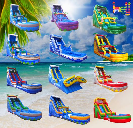 Outdoor Inflatable Water Slide With Pool For Promotion