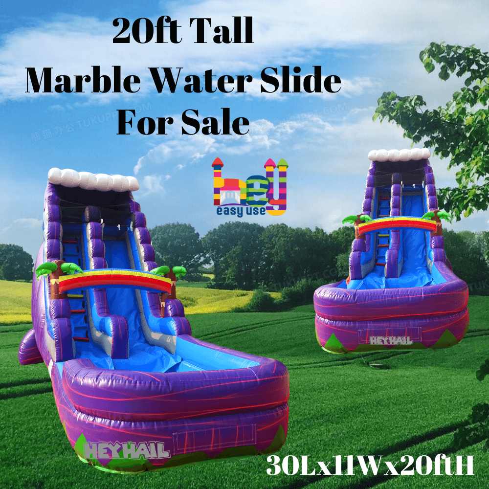 Hey Easy Use Inflatable Water Slide With Water Pool