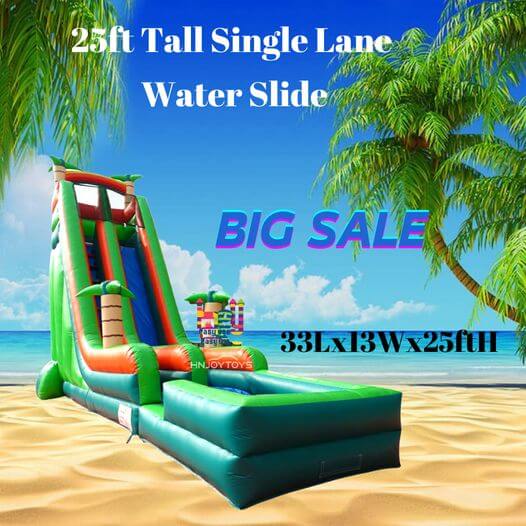 25ft High Inflatable Water Slide Jungle Theme 