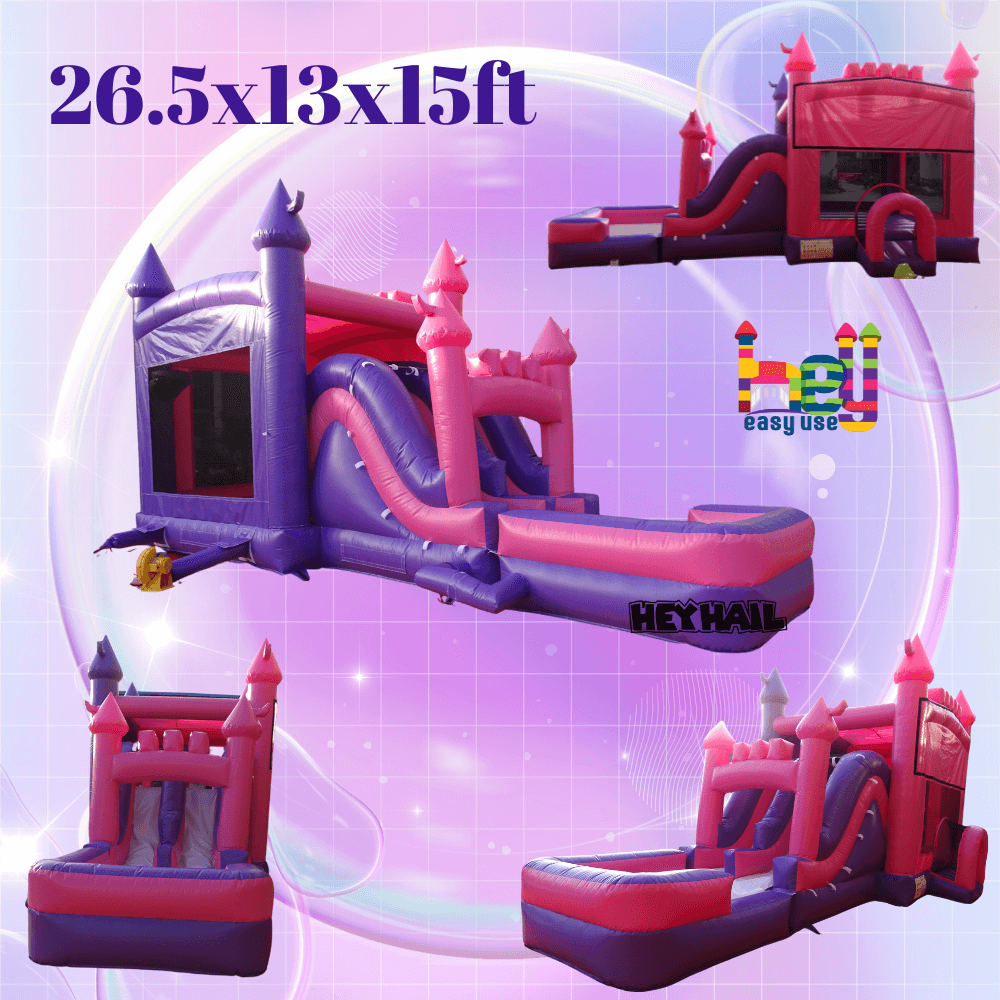 Wet And Dry Inflatable Jumping Inflatable Moonwalk Slide Inflatable Combo Bouncer