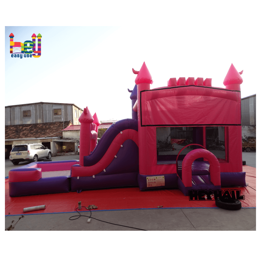 Wet And Dry Inflatable Jumping Inflatable Moonwalk Slide Inflatable Combo Bouncer