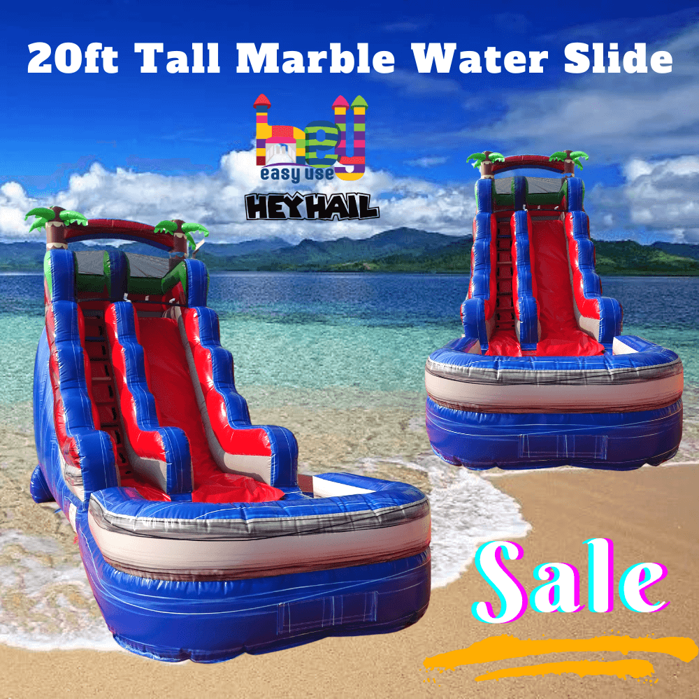 Classic marble inflatable water slide 