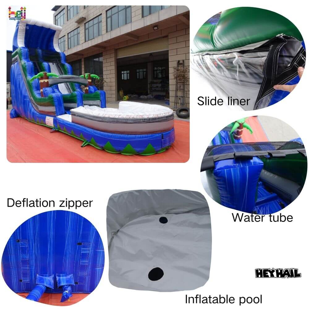 Adult Size Water Slides Backyard Inflatable Commercial Outdoor Kid Large Waterslide With Pool 