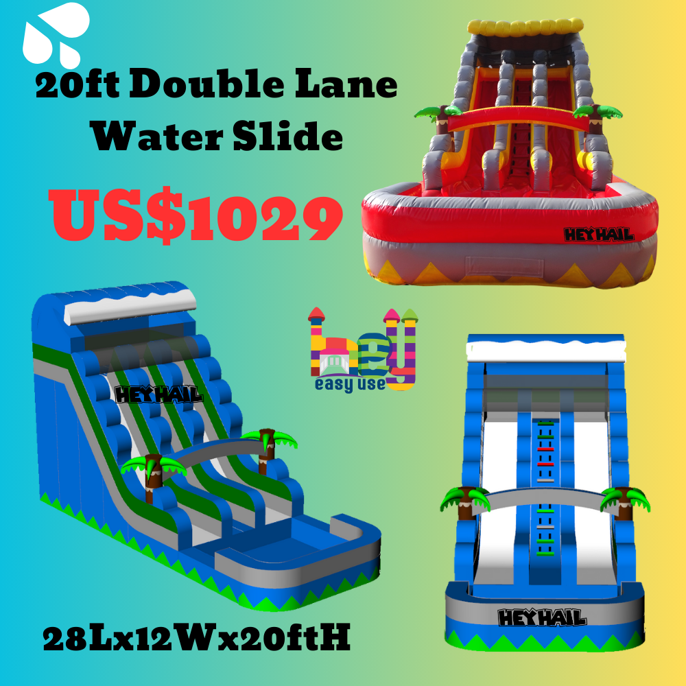 high quality PVC inflatable water bouncer slide