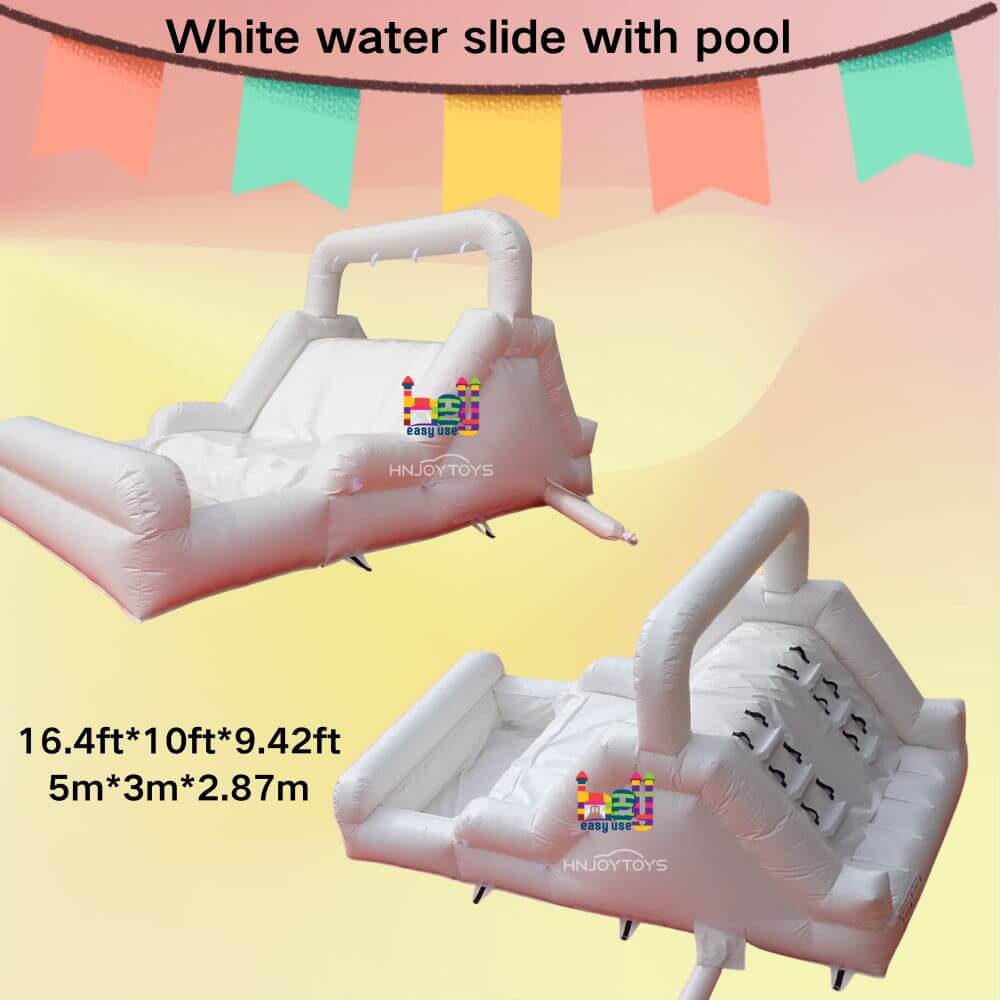 white inflatable water slide for kids