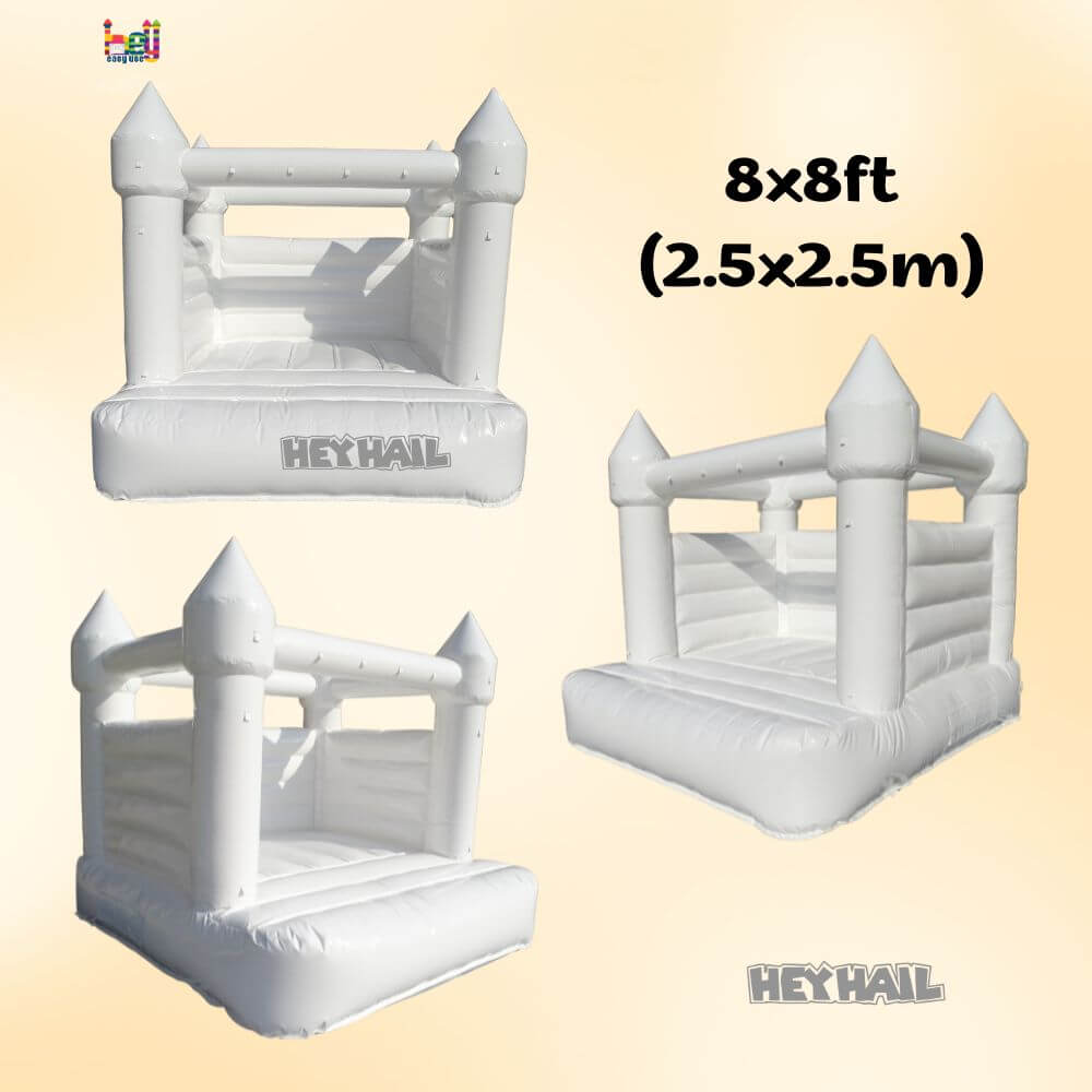 Heyhail white bouncy castles