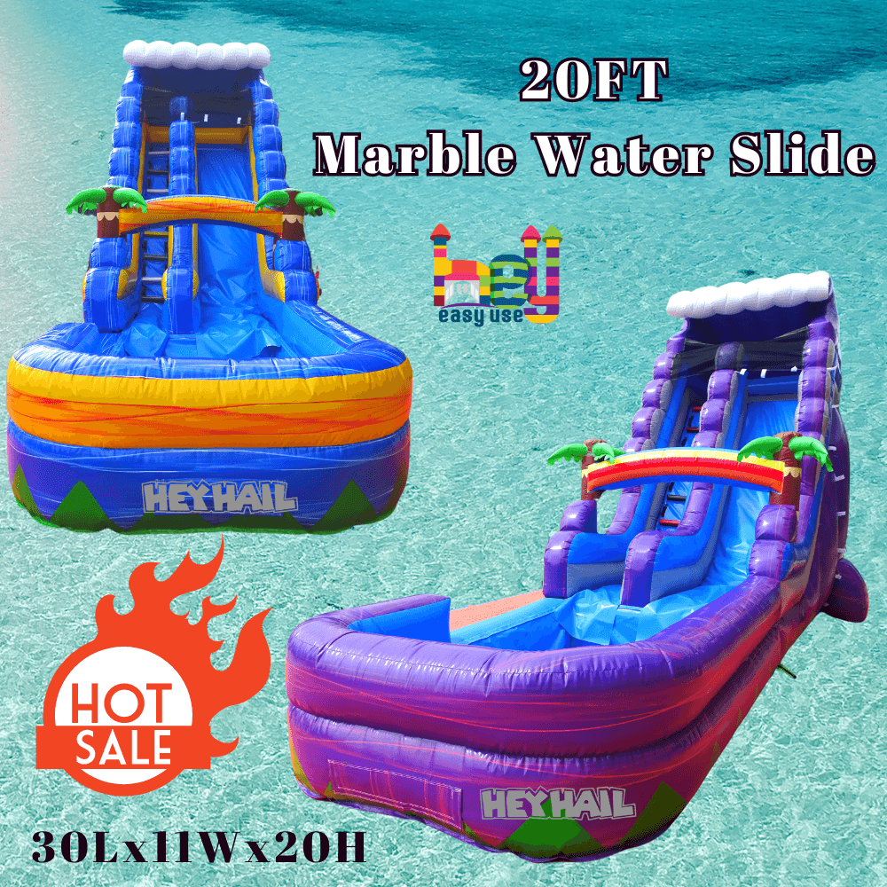 New Design Colorful Backyard Inflatable Water Slides With Pool 