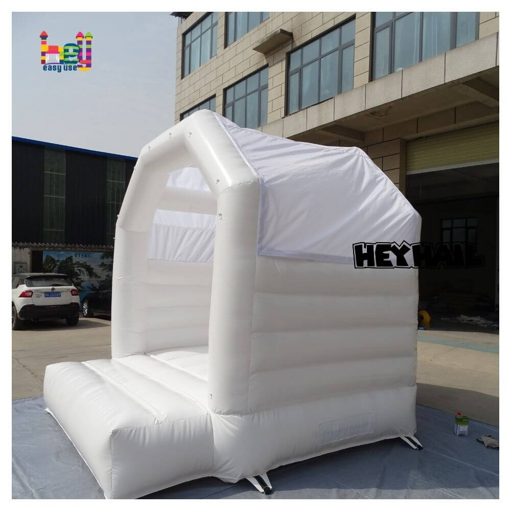 Kids Moonwalk White Inflatable Bouncer Jumping Bouncy Castle Jumper Wedding Bounce House 