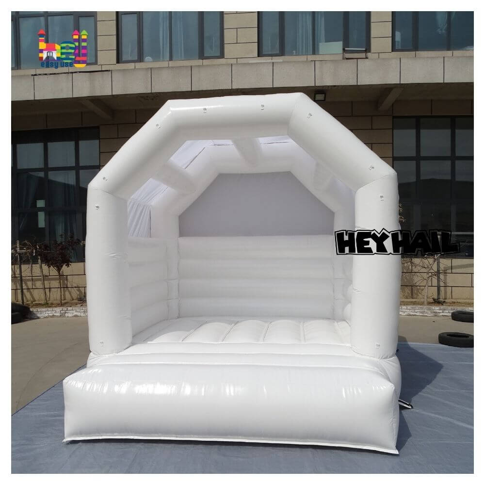 Kids Moonwalk White Inflatable Bouncer Jumping Bouncy Castle Jumper Wedding Bounce House 