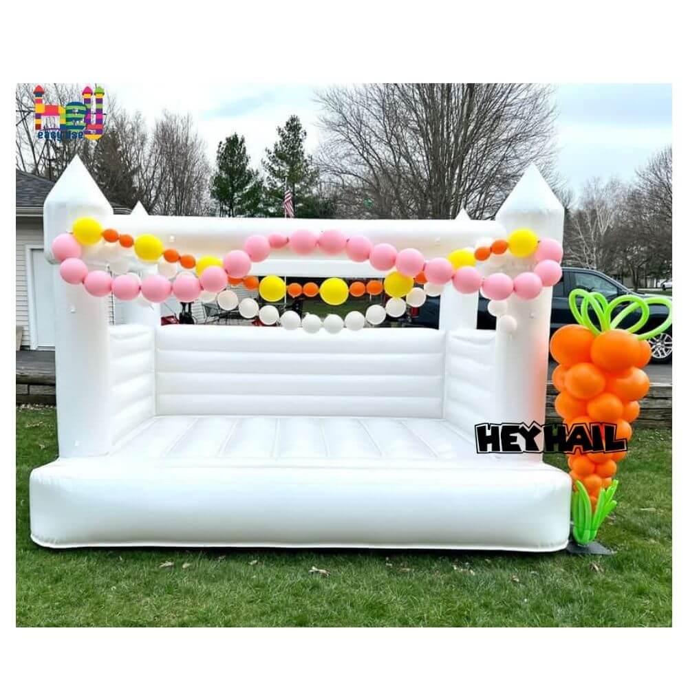 plain white bouncy castle