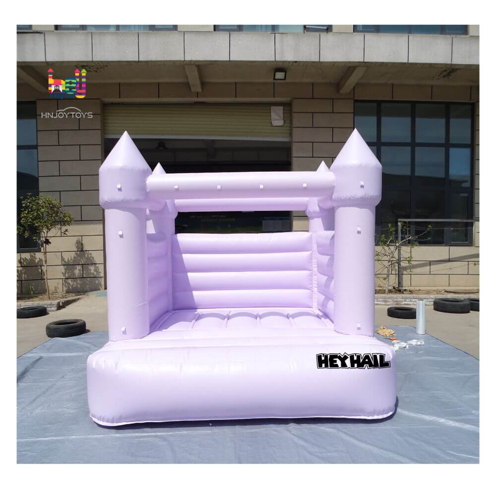 light purple inflatable jumping castle moonwalk 